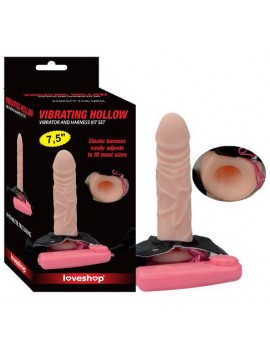 İçi Boş Titreşimli Strap-On Dildo 